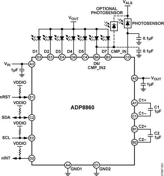 ADP8860典型设计图一